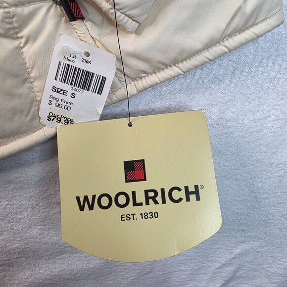 Woolrich Womens Insulated Quilted Shirt Jacket S Water Resistant Beige New Tags - Picture 11 of 14